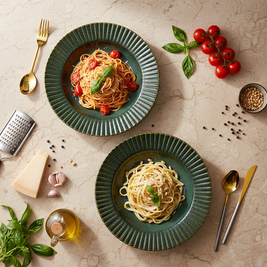 Sage Green Pasta Plates