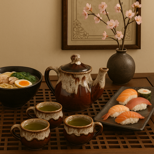 The Oriental Crimson Tea Set