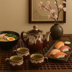 The Oriental Crimson Tea Set