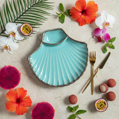 Tropical Shell Platter - Turquoise
