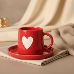 Love Note Scarlett Mug and Saucer Set