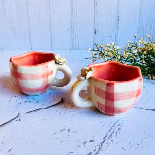 Vintage Checkered Mug
