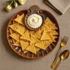 The Rustic Garden Shell Chip n Dip Platter