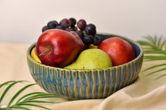 Peacock Studio Pottery Serving Bowl