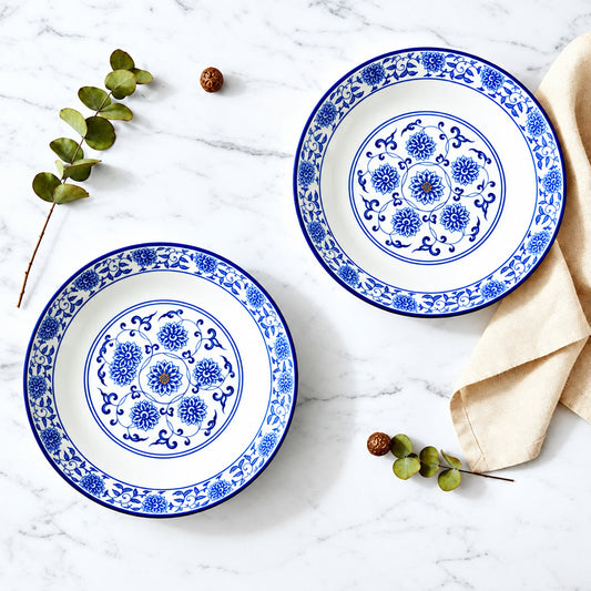 Imperial Blue Dinner Platters ~ Set of 2
