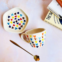 Colorpop Heart Mugs Set