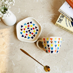 Colorpop Heart Mugs Set