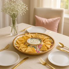 Pink Meadow Chip n Dip Platter