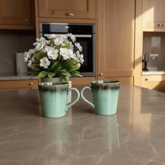 Mist Jade Mugs ~ Set of 2