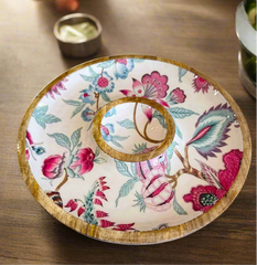 Pink Meadow Chip n Dip Platter