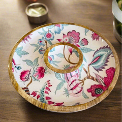 Pink Meadow Chip n Dip Platter