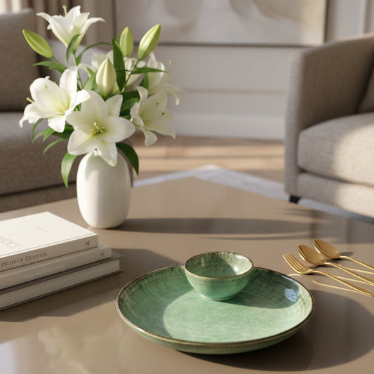 Mist Jade Duo Chip n Dip Platter