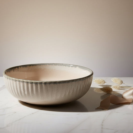 Blush Fluted Serving Bowl