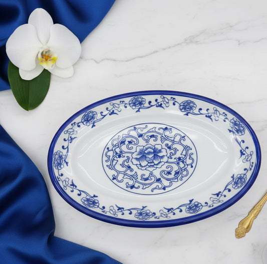Imperial Blue Dynasty Oval Platter