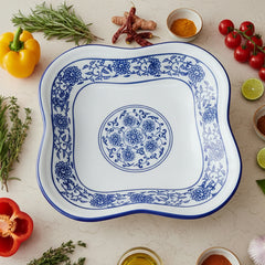 Imperial Blue Dynasty Quad Serving Platter