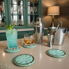 Mint Blossom Coasters