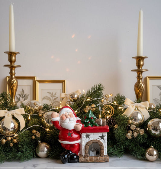 Santa’s Holiday Fireplace (with LED Lights)