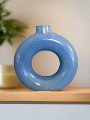 Azure Donut Vase