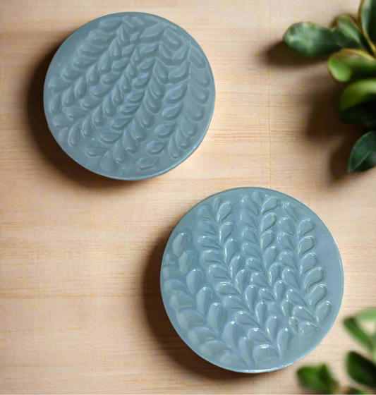 Sapphire Leaf Coasters