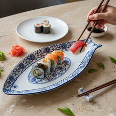 The Imperial Blue Koi Platter