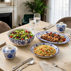 Imperial Blue Dynasty Serveware Set of 5