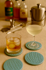 Sapphire Leaf Coasters