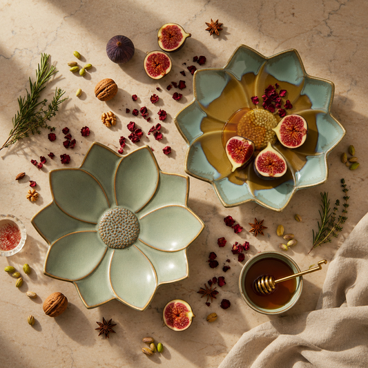Lotus Bloom Platters ~ Set of 2