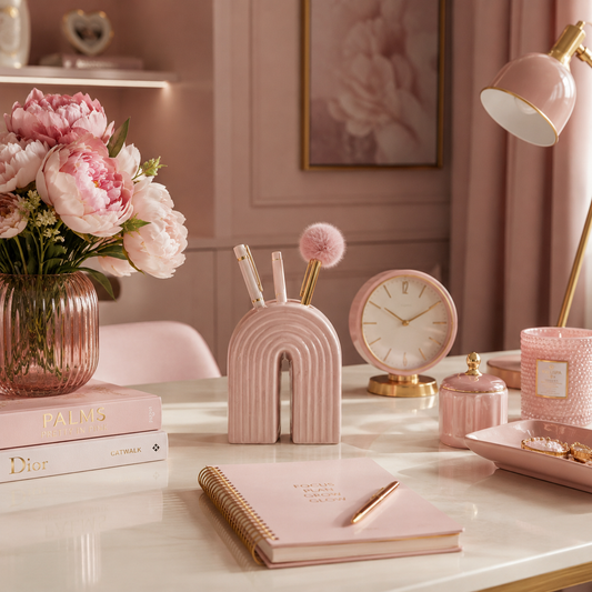 Blush Arc Sculptural Stand