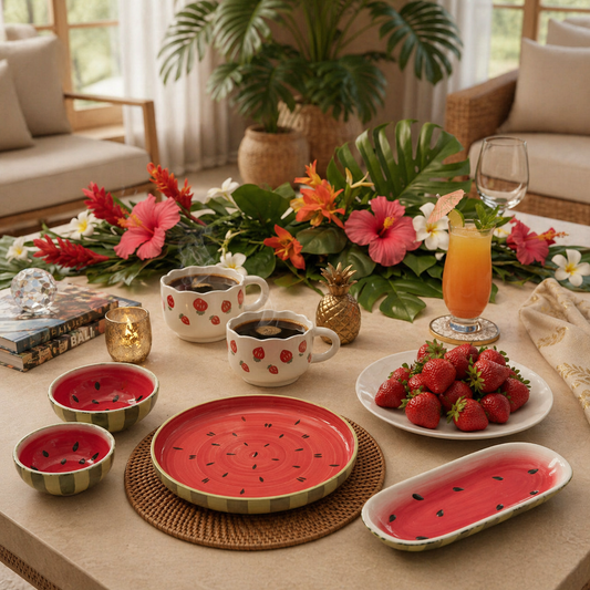 Tropical Paradise Serve Set of 6