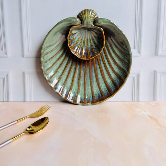 Verdant Shell Chip n Dip Platter