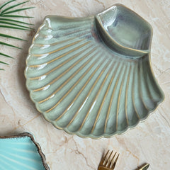 Tropical Shell Platter - Forest Green
