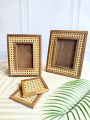 The Walnut Weave Coasters – Set of 4