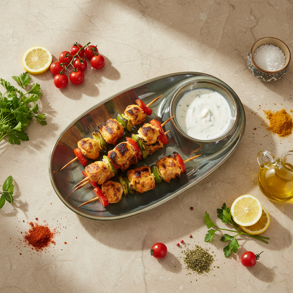 Verdant Oval Snack Platter