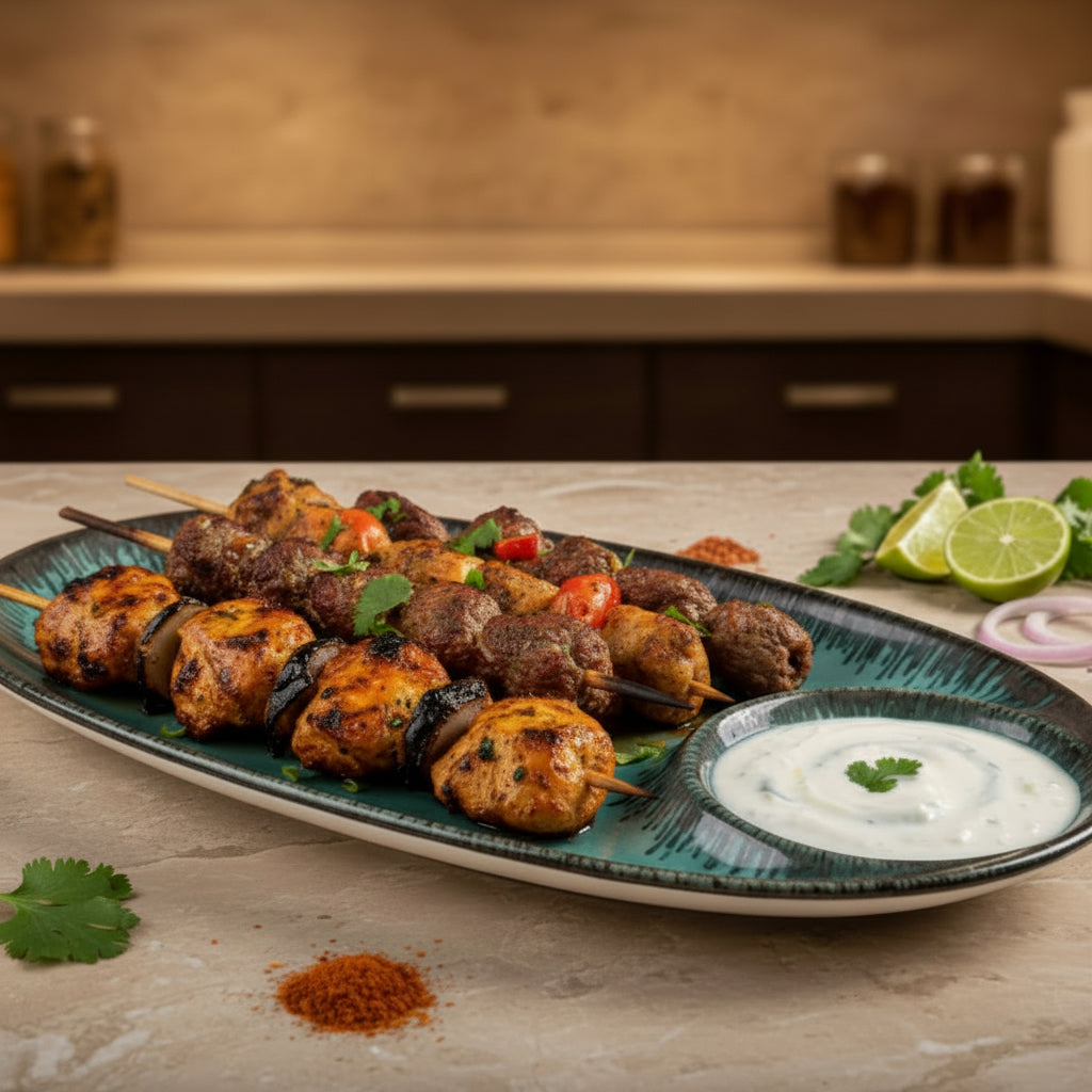 Azure Oval Snack Platter