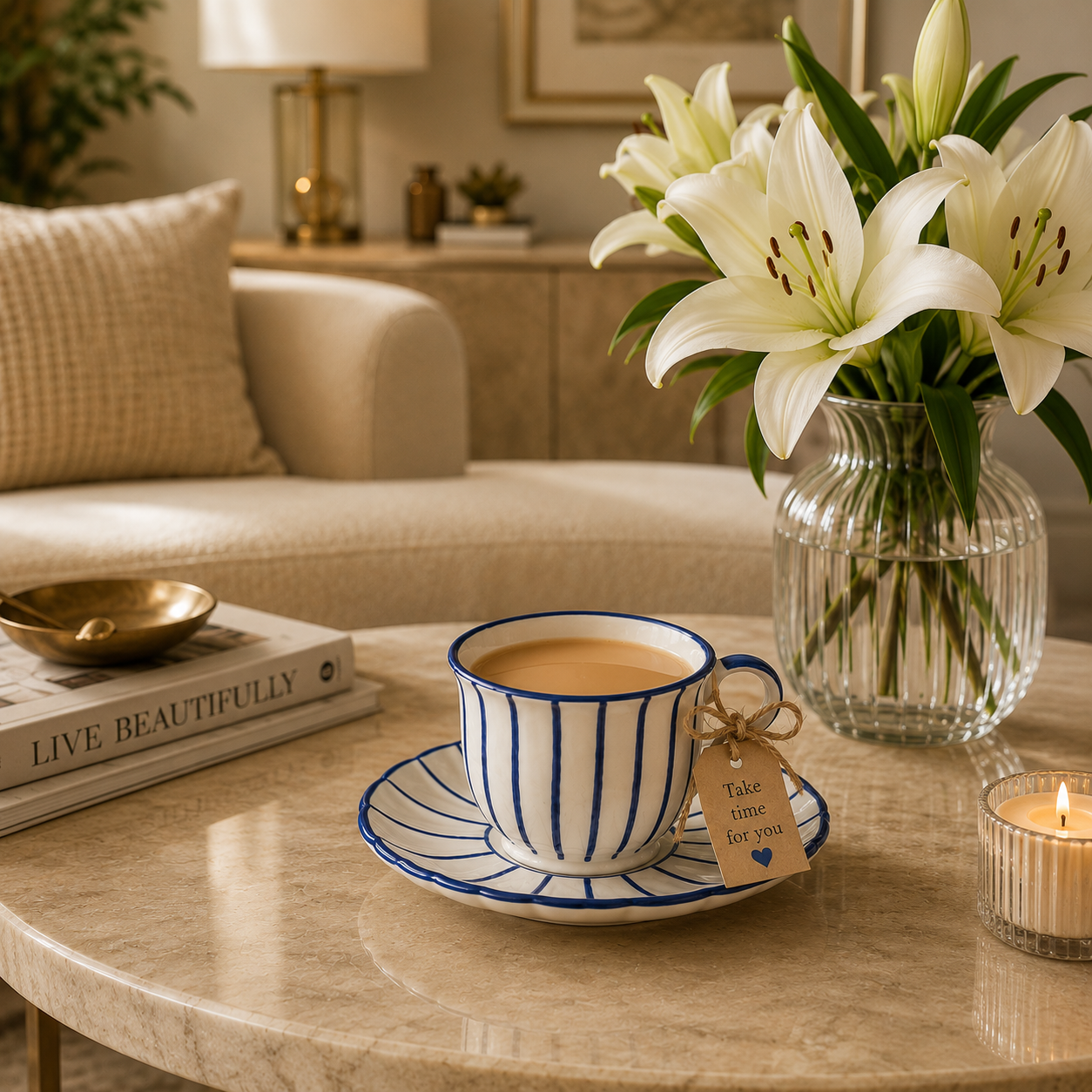 Blueberry Bloom Cup & Saucer