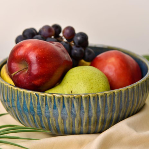 Peacock Studio Pottery Serving Bowl