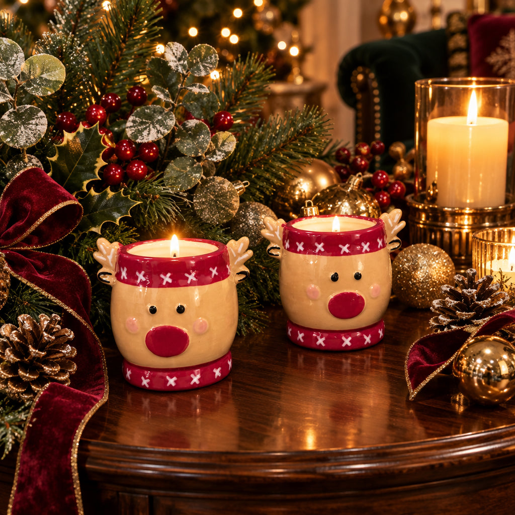 Rudolph Reindeer Mini Candle Holder