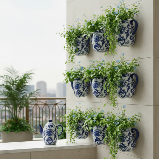 Imperial Blue Dynasty Wall Planter