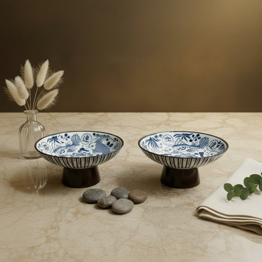 Koi Solo Serve Bowl ~ Set of 2