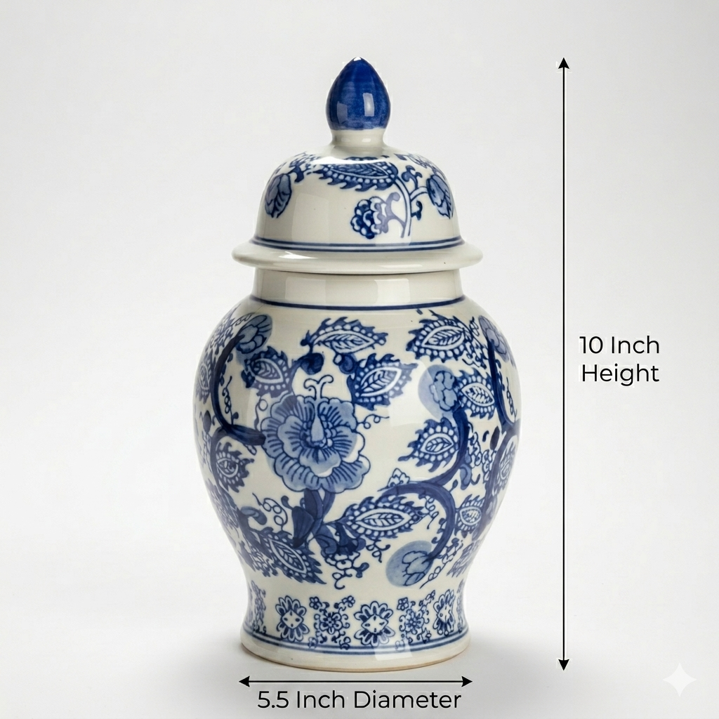 Imperial Blue Dynasty Urn - Grande