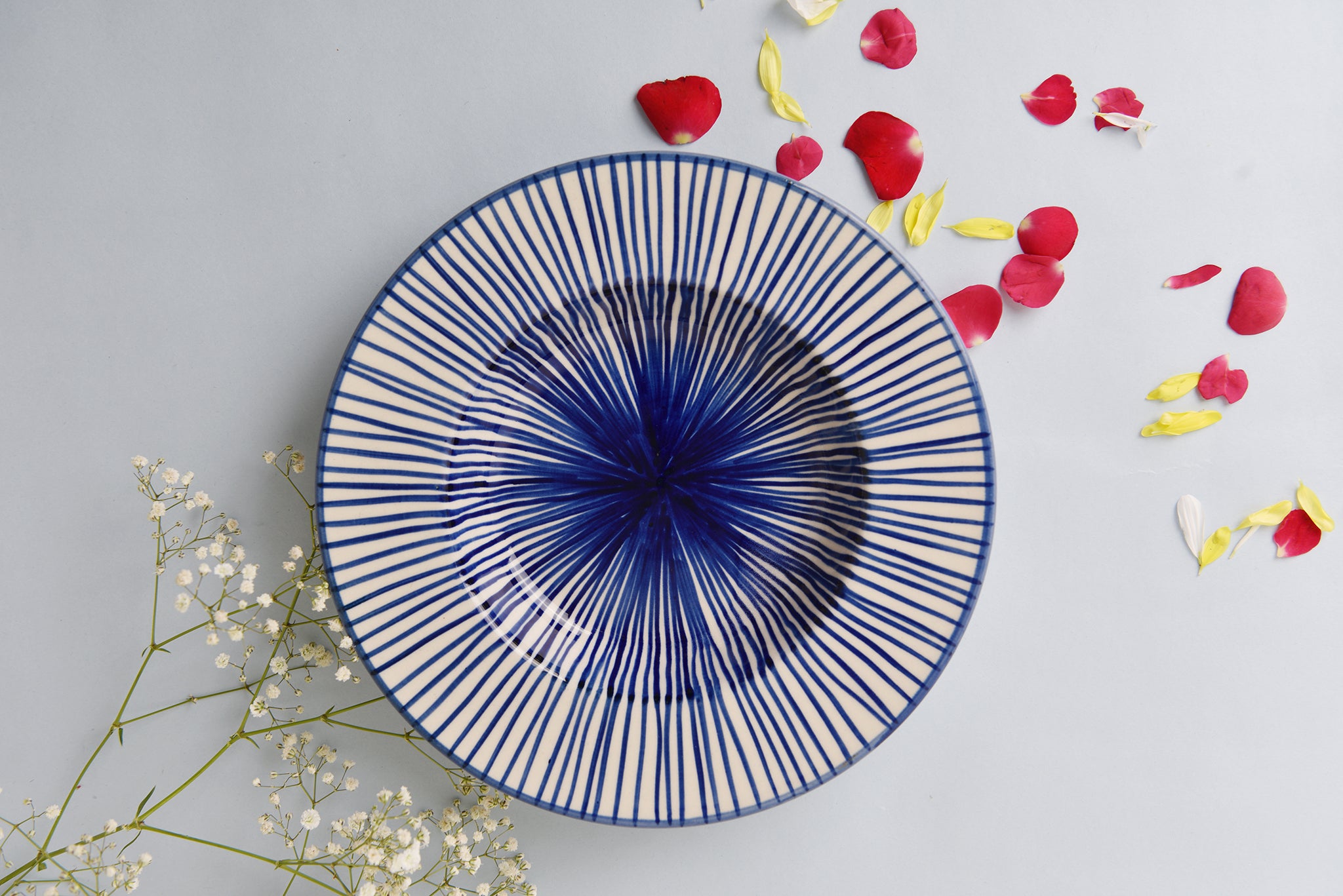 Blue Striped Plate