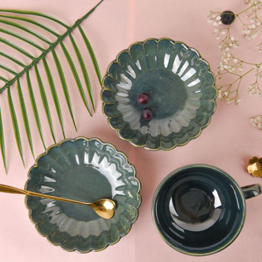 Olive Shallow Snack Bowl