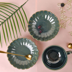 Olive Shallow Snack Bowl