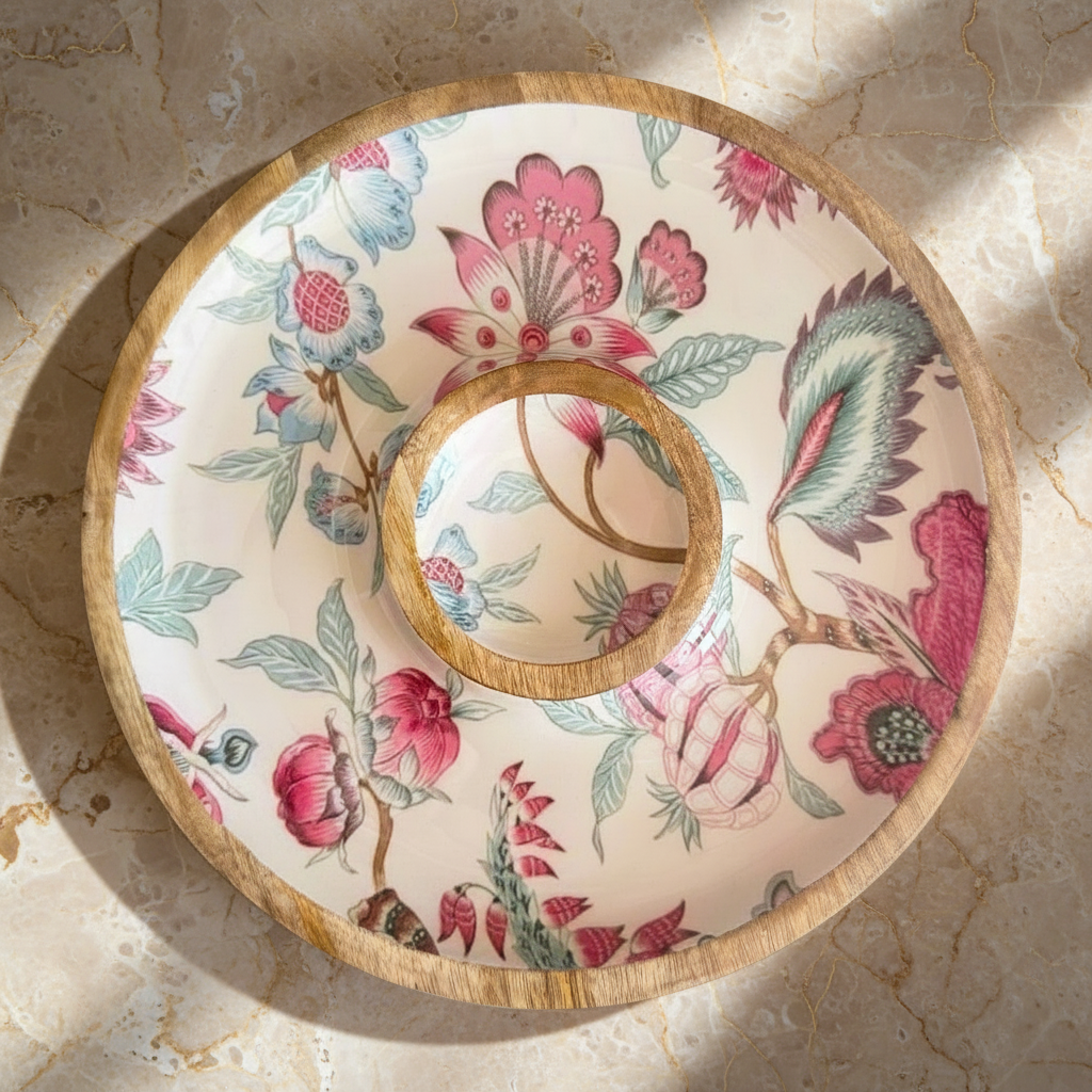 Pink Meadow Chip n Dip Platter