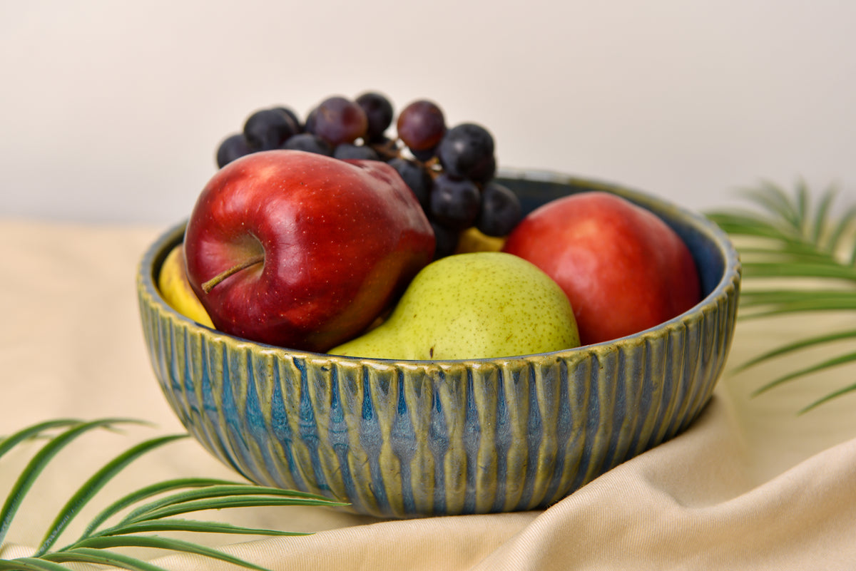 Peacock Studio Pottery Serving Bowl