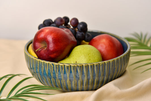 Peacock Studio Pottery Serving Bowl