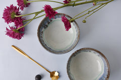 Sea Blue Snacking Bowls