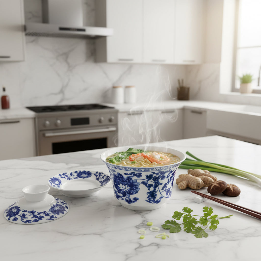 Heritage Blue Pottery Soup Bowls