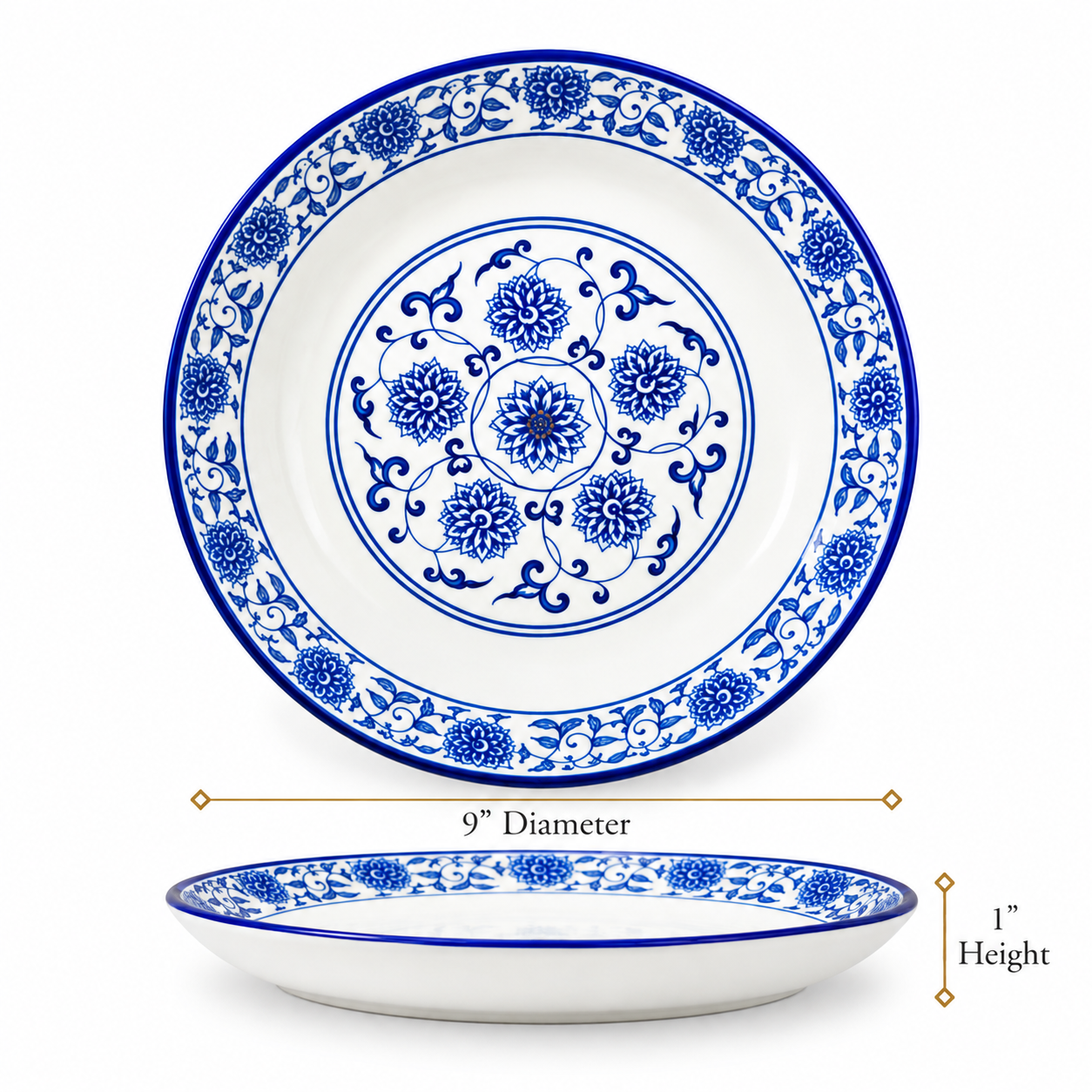 Imperial Blue Dinner Platters ~ Set of 2