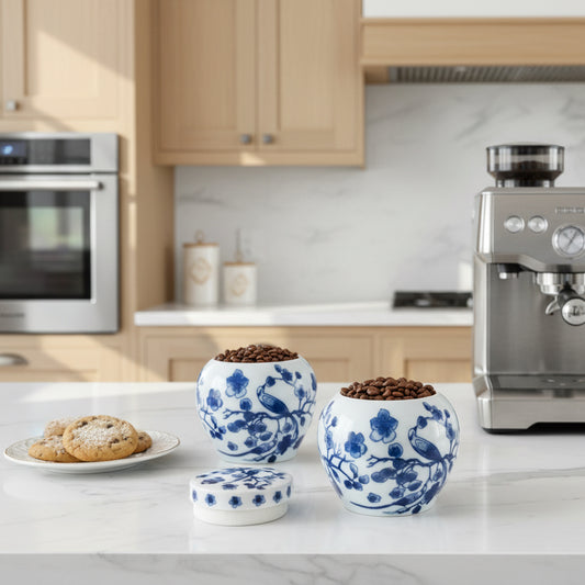 The Imperial Blue Pottery Jars